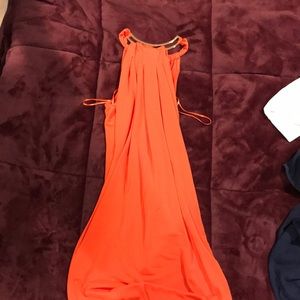 Orange scoop neck Michael Kors dress